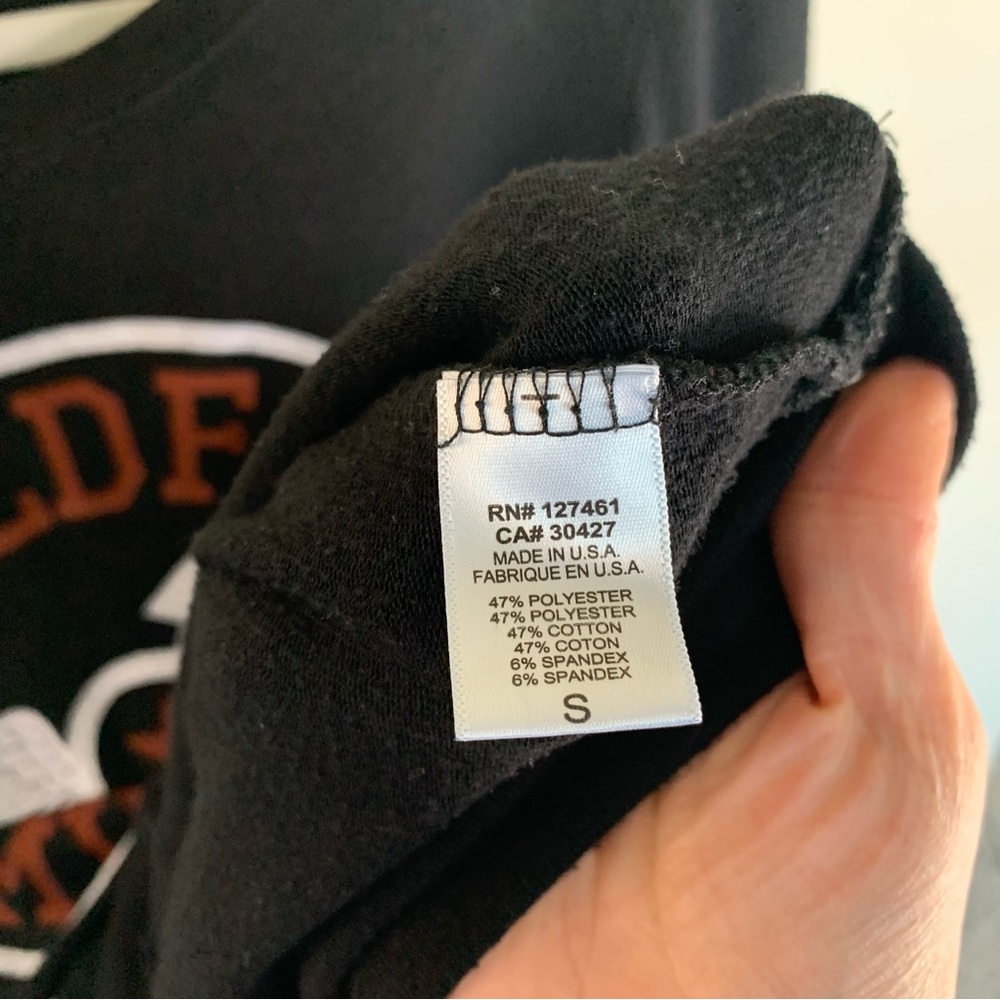 WILDFOX "Mile High" Pullover Crewneck Lightweight Fleece Sweatshirt Black Small - Picture 4 of 6